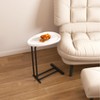 NicBex Modern C-Shaped Wooden End Table with Metal Frame Slide,Natural Side Table,Coffee Table for Bedroom,Living Room - 4 of 4
