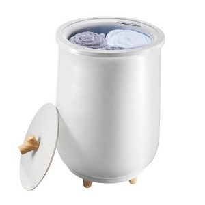 VEVOR Towel Warmer Bucket, 20L Heated Towel Warmer with Light, Large Blanket Warmers, 20/40/60/90 Mins Auto Shut off and Temperature Setting, White - 1 of 4