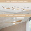 56'' Low Profile Ceiling Fan with Light and Remote Control 3CCT, Dimmable LED, Quiet Reversible Motor, Modern Ceiling Fan for Bedroom Indoor/Outdoor - 3 of 4