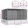 vidaXL Bird Cage Anthracite Galvanized Steel Large Bird Cage - Anthracite 43.7" x 42.1" x 83.3" - 4 of 4