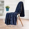 Chanasya Cable Knit Embossed Faux Fur Throw Blanket - Reverse Mink - 3 of 4