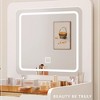 KTMBDW 3 in 1 Vanity Desk with Flip Top Mirror,Small Make Up Vanity Set with Visible Glass Desktop,3 Drawers,Cushioned Tool,Dressing Table for Bedroom - 4 of 4