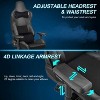 PC Gaming Chair Ergonomic Office Desk Chair With Lumbar Support Headrest, Comfortable Upholstered Adjustable High Back Swivel Seat Armchair - 3 of 4