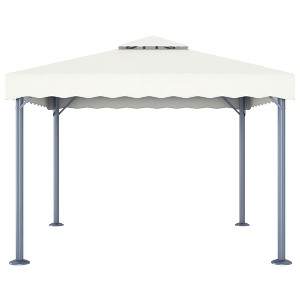 vidaXL Gazebo Cream Aluminum 118.1 x 118.1 in UV-resistant materials - 1 of 4
