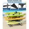 Freestanding Kayak Storage Rack, Indoor & Outdoor Heavy Duty Kayak Holder with 4 Lockable Wheels - 4 of 4