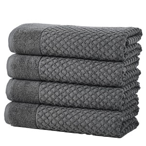 Cotton Quick-Dry Textured Towels - Great Bay Home. - 1 of 4
