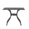 SKRAN Arch Mesh 39 inch Square Table, Outdoor Cast Aluminum Black Square Patio Dining Table for Barbecue, Kitchen, Dining, Black - 4 of 4