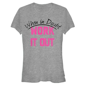 Juniors Womens CHIN UP Work it Out T-Shirt - 1 of 3