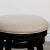 30" Bar Height Backless Swivel Stool with Padded Seat and Finish, Solid Hardwood Frame for Kitchen or Bar - 3 of 4