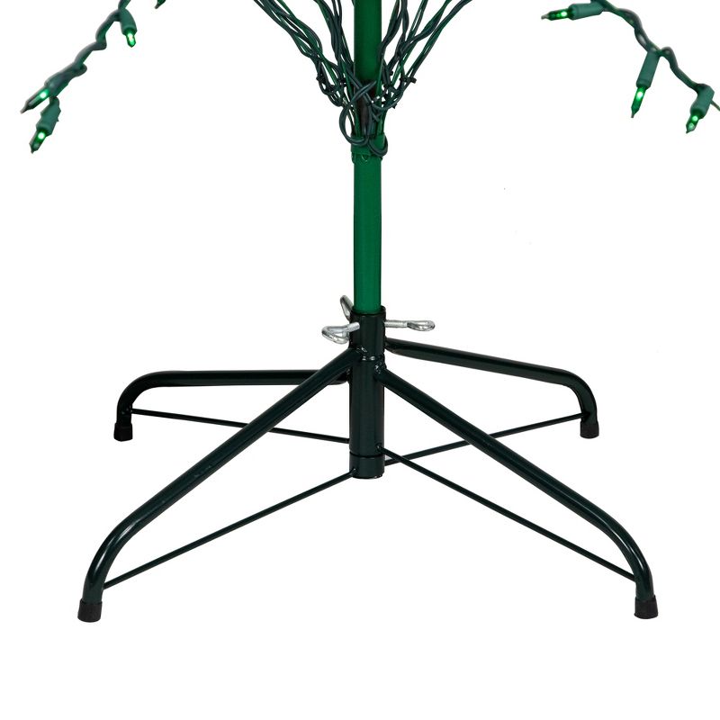 Northlight 6' Prelit Artificial Christmas Tree White Lighted Cascade Twig Outdoor Decoration - Green Lights, 6 of 8