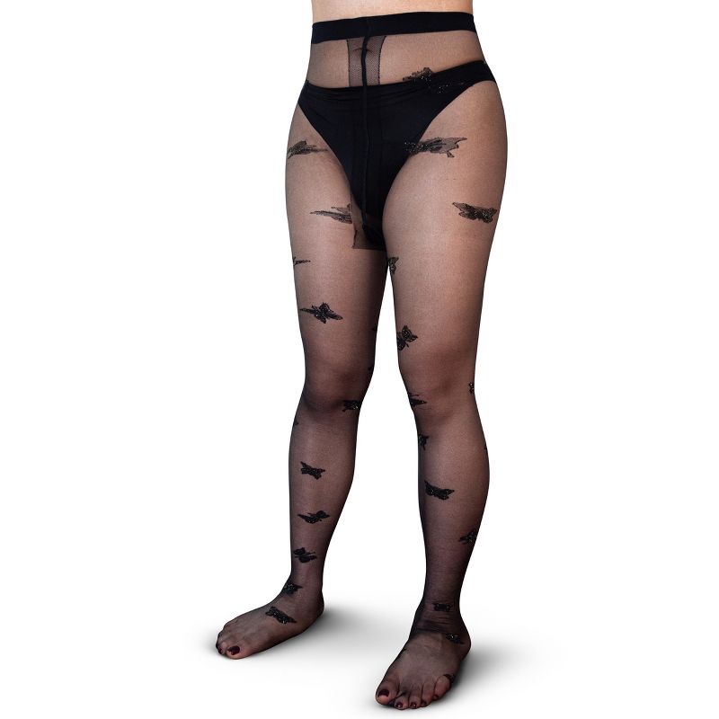 LECHERY Women's Butterfly Tights (1 Pair), 2 of 5