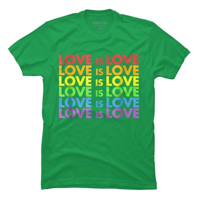 Adult Design By Humans Pride Love is Love By Luckyst T-Shirt - Kelly Green - X Large