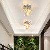 DAKAFUL Crystal Semi - Flush Mount Ceiling Light,Modern Ceiling Fixture for Living Room/Hallway/Entryway - 3 of 4