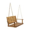 Wooden Porch Swing, Outdoor Patio Accent Furniture, Outdoor Bench Swing Chair With Hanging Chains - 4 of 4