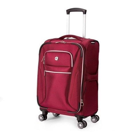 SWISSGEAR Checklite Softside Carry On Suitcase Burgundy Velvet