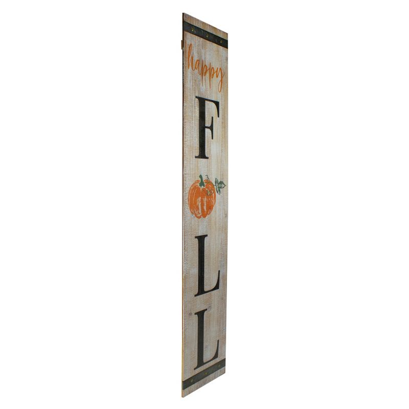 Northlight 48" Orange and Black Wooden "Happy Fall" Wall Sign, 2 of 4