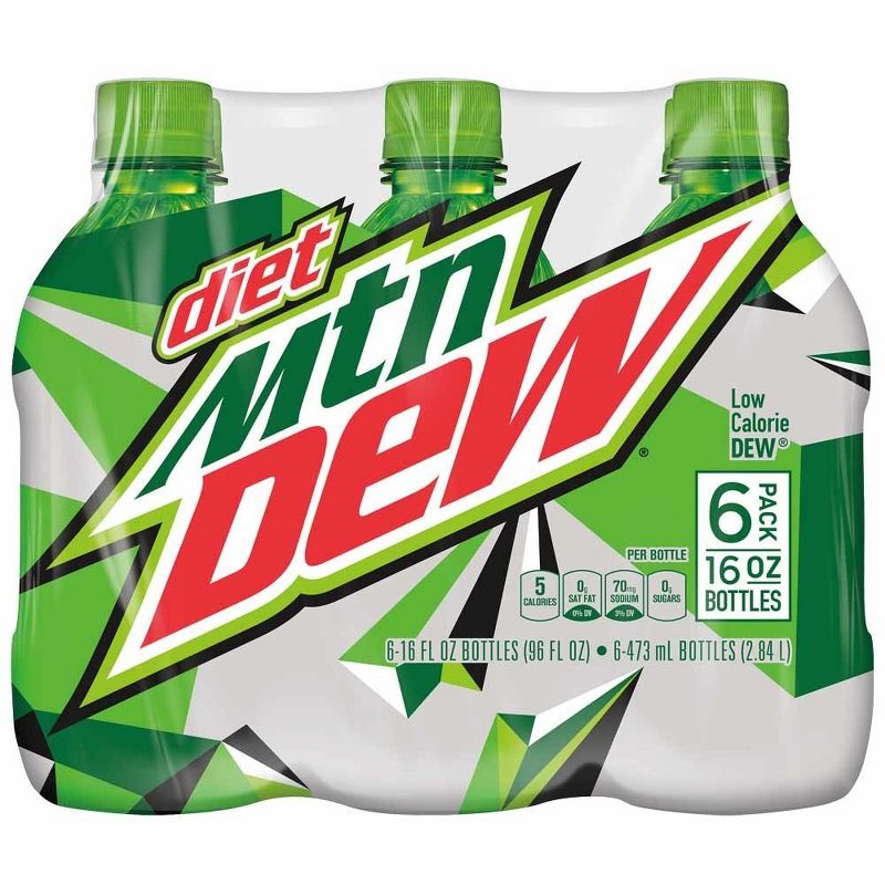 Diet Mountain Dew Citrus Soda- 6pk/16 Fl Oz Bottles, 3 of 7
