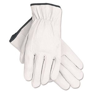 MCR Safety Grain Goatskin Driver Gloves, White, Large, 12 Pairs - 1 of 1