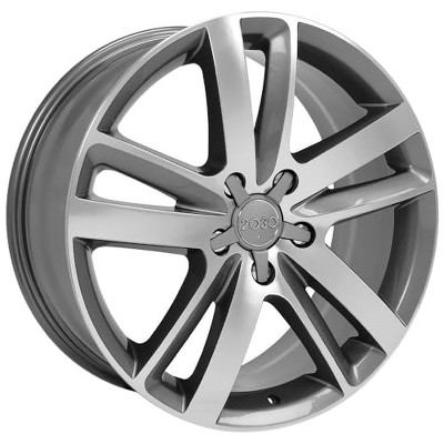 OE Wheels LLC AU20-20090-5130-60MG Gunmetal Machined Wheel Painted (20 x 9. inches /5 x 130 mm, 60 mm Offset)