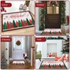 Red Christmas Tree Welcome Mat - 17x29 Inch Holiday Doormat for Porch & Hallway, Washable Low Pile Non-Slip Foldable Floor Mat for Kitchen, Entryway - 4 of 4