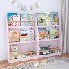 Kids Book Shelf,Kids Book Rack, Helps Keep Bedrooms, Playrooms, and Classrooms Organized,White - 2 of 4