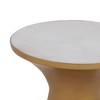 Jaipur Round End Table Brass/Gold and Marble - Steve Silver Co. - 3 of 3