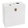 Juvale Wooden Wedding Card Box with Lock and Key Shaped Slot for Reception - White, 9.75 x 5 x 10 In - 4 of 4
