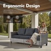 XIZZI Outdoor Sectional Sofa Set, Modular Outdoor Wicker Sofa Set with Optional Solar Table, Ottomans or Fire Pit in 6 Colors, All-Weather Design - 4 of 4