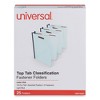 Universal Top Tab Classification Folders, 2" Expansion, 2 Fasteners, Letter Size, Light Blue Exterior, 25/Box - image 2 of 4