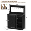 Aheaplus Coffee Bar Cabinet with Charging Station and LED Light, Kitchen Buffet Sidboard with Sliding Barn Door and Top Storage Shelves - 4 of 4