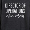 Women's - Instant Message - Director Of Operations Aka Mom Lightweight French Terry Wide Neck Long Sleeve Graphic Shirt - 2 of 4