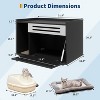 Cat Litter Box Enclosure, Wooden Cat Washroom Furniture with Barn Door, Hidden Litter Box Cover, Dog Proof Feline Litter Boxes, Kitten House - 2 of 4