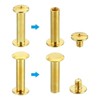 Unique Bargains Rust Proof Leather Belt Scrapbook Binding Accessories M5 Chicago Screws 50 Sets - 4 of 4