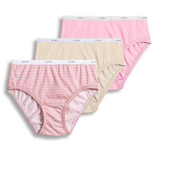 Women's Jockey 3-Pack Bikini (PINK PEARL) 100% Cotton Comfort Panty  Underwear