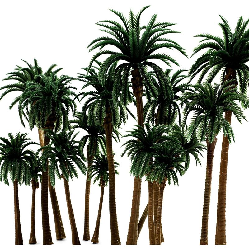 Bright Creations 15 Pieces Miniature Model Palm Trees for Dioramas, Arts and Crafts (5 Sizes), 3 of 8