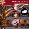 Angel Sar 7.5FT Inflatable Hanging Decor, LED Lighted Santa Reindeer Snowman String, Outdoor Christmas Yard Blow Up Decoration - 3 of 4