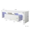 Syemin TV Stands and Consoles Modern Industrial TV Stand for 69 inch TVs up with Storage Shelvesfor Living Room, White, 62.99"*13.78"*17.72" - 3 of 4