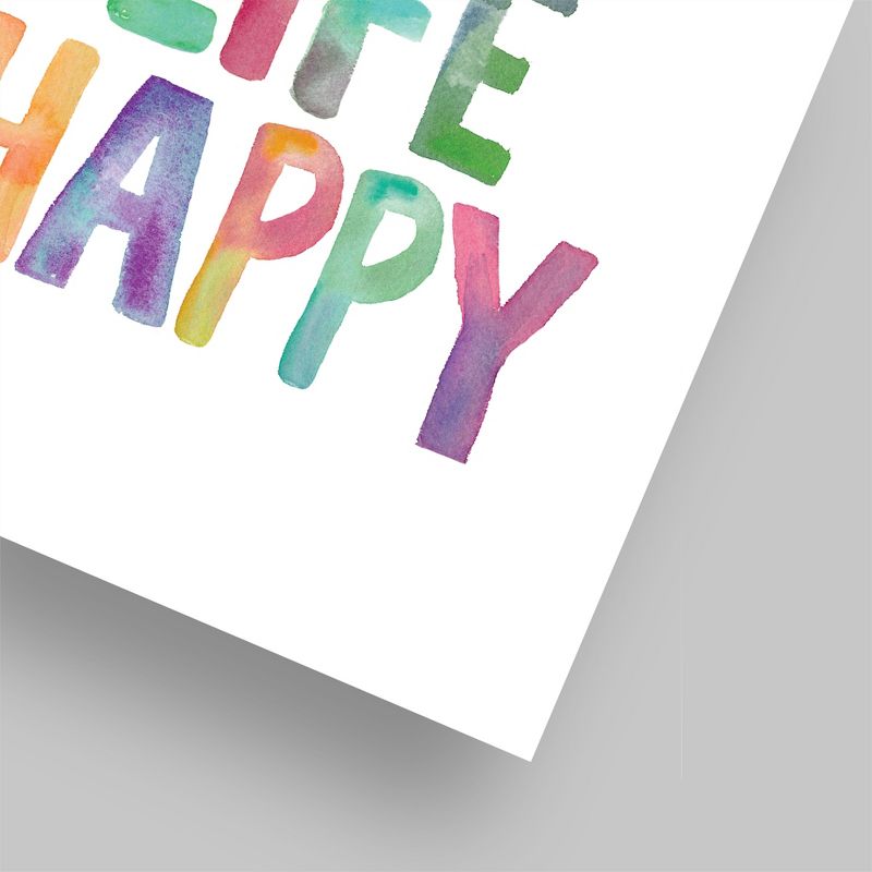 Americanflat Minimalist Motivational Live Life Happy By Motivated Type Poster, 5 of 7