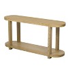 KWPZQEB Console Table, 63" Entryway Sofa Side Display, Modern Wooden Entryway Table with Bottom Shelf for Hallway, Bedroom, Living Room - 3 of 4