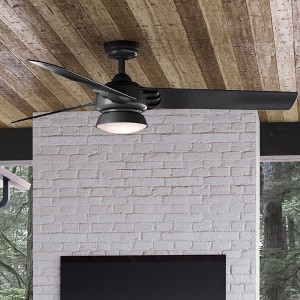 Urban Ambiance Luxury Contemporary Ceiling Fan 13.505''H x 52''W,  Midnight Black Finish,  Tamworth Collection, UHP9351 - 1 of 4
