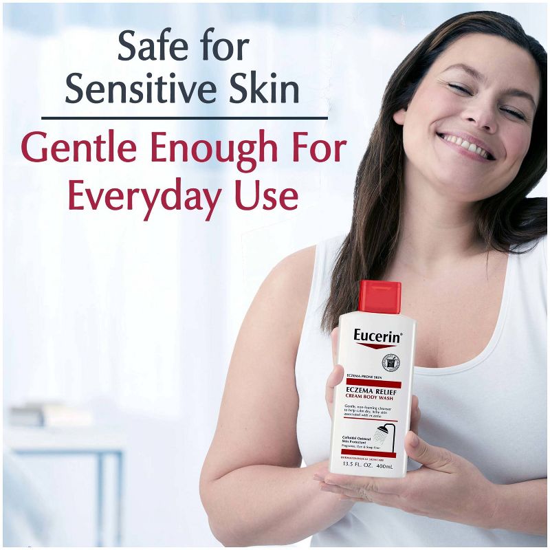 Eucerin Eczema Relief Cream &#38; Body Wash Gentle Cleanser - Unscented - 13.5 fl oz, 5 of 21