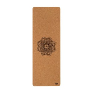 Himalaya Yoga USA Cork Yoga Mat Mandala - Brown (5mm) : Target