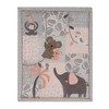 Lambs & Ivy Calypso 4-Piece Crib Bedding Set - Pink, Gray, Gold, Animals, Jungle - 2 of 4