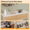 Natural Rattan Shoe Cabinet with 3 Flip Drawers, Narrow Shoe Storage Cabinet with 3-Tier Adjustable Shelves, Freestanding Hidden Shoe Rack Organizer - 2 of 4