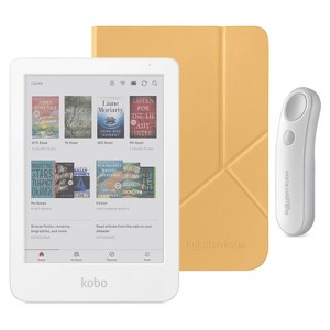 Kobo Clara Colour (White) eReader with SleepCover & White Remote Page Turner Bundle - 1 of 4