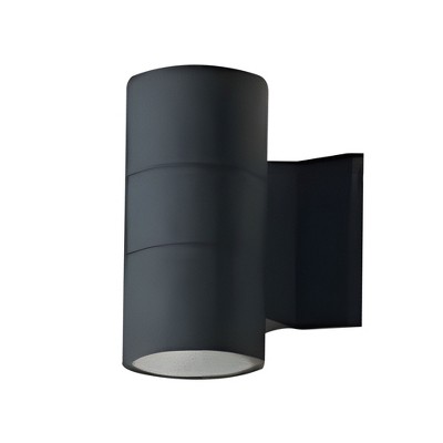 LNC Classic 1-Lights 6.5"H Mid-Century Modern Geometrical Outdoor Wall Lights, Black  with Glass