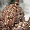 7"H & 6"H Sullivans Christmas Sparkling Pinecone Ornaments Set of 2  Brown - 2 of 4