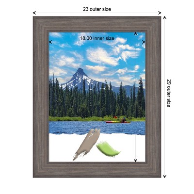 Rustic Weathered Blue-Grey Wood Wall Picture Frame