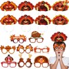 SYNCFUN 16 Pcs Thanksgiving Turkey Headbands and Glasses Frame for Thanksgiving Party Favors Accessories(One Size Fits All) - 4 of 4