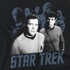 Women's Star Trek Kirk Spock And Company Loose T-Shirt Black - 2 of 4